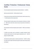 Certified Protection Professional Study Guide Questions & Answers 2024&lpar;A&plus;GRADED 100&percnt;VERIFIED&rpar;
