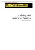  Solutions Manual for Auditing & Assurance Services, 14th edition |complete