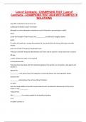 Law of Contracts - CHAMPIONS TEST &vert; Law of Contracts - CHAMPIONS TEST 2024 WITH COMPLETE SOLUTIONS 