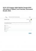NGN ATI Engage Adult Medical Surgical RN Alterations in Spinal Cord Function Assessment Results 2024.