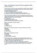 Safety and Infection Control EAQ Exam Questions With Correct Answers&period;