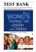 Test Bank for Wongs Nursing Care of Infants and Children 12th Edition (Hockenberry, 2024), Chapter 1-34 | All Chapters