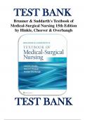 Brunner & Suddarth's Textbook of Medical-Surgical Nursing 15th Edition Hinkle Test Bank All 68 Chapters with Rationales | Complete Guide A+.
