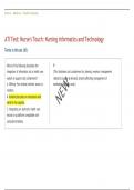 ATI Test&colon; Nurse's Touch&colon; Nursing informatics and Technology