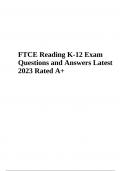 FTCE Reading K-12 Exam Questions and Answers Latest 2024 (GRADED A+)