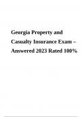 Georgia Property and Casualty Insurance Exam Questions and Answers Latest 2024 (GRADED)