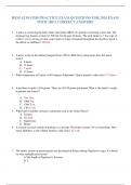 HESI A2 MATHS PRACTICE EXAM QUESTIONS FOR 2024 EXAM WITH 100&percnt; CORRECT ANSWERS