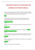 AMLS PRETEST AND POST TEST QUESTIONS AND ANSWERS&vert; LATEST UPDATE SCORED A&plus;