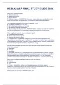 HESI A2 A&P FINAL STUDY GUIDE 2024&period;