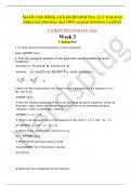 MATH 1508 WEEK 4 EXAM REVIEW.Prec 2111 With Well Elaborated Questions And 100% accurate Solutions (verified)  LATEST 2024 UPDATE 2024 Week 3 1st Attempt 9/10