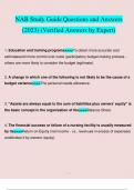 NAB Study Guide Questions and Answers &lpar;2023&rpar; &lpar;Verified Answers by Expert&rpar;