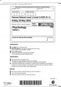 Pearson Edexcel Level 1/Level 2 GCSE (9–1) Psychology PAPER 1 QP 2023