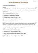 U.S History 405 Final Exam Practice QUESTIONS WITH 100% CORRECT ANSWERS| GRADED A+