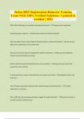 Relias RBT Registration Behavior Training Exam With 100&percnt; Verified Solutions &vert; Updated & Verified &vert; 2024