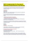 D072 Fundamentals For Success In Business Comprehensive Test Revie