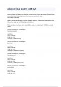 Pilates final exam test out NEWEST 2026&sol;2027 ACTUAL EXAM COMPLETE QUESTIONS AND CORRECT DETAILED ANSWERS &lpar;VERIFIED ANSWERS&rpar; &vert;ALREADY GRADED A&plus;&vert;&vert;BRAND NEW&excl;&excl;