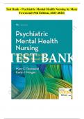 Test bank for psychiatric mental health nursing by mary townsend 9th edition Latest update 2023-2024