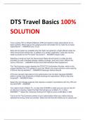 UPDATED DTS Travel Basics 100% SOLUTION