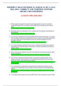 PROPHECY HEALTH MEDICAL SURGICAL RN A FALL 2024&comma; 100&percnt; CORRECT AND VERIFIED ANSWERS &lpar;HIGHLY RECOMMEDED&rpar;   LATEST UPDATED 2024