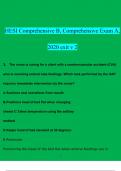 HESI COMPREHENSIVE EXAM A, B &2020 HESI EXIT V2 QUESTIONS AND ANSWERS GRADED A+