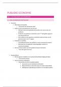 Samenvatting publieke economie (1ste semester sociaal werk)