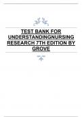 TEST BANK FOR UNDERSTANDINGNURSING RESEARCH 7TH EDITION BY GROVE&period;pdf