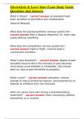 Electrolysis & Laser State Exam Study Guide Questions And Answers 