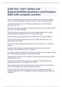 S-56 Test - Part 1 Roles and Responsibilities Questions and Answers 2024 with complete solution