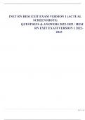 INET RN HESI EXIT EXAM VERSION 1 &lpar;ACTUAL SCREENSHOTS&rpar; QUESTIONS & ANSWERS 2022-2023 &sol; HESI RN EXIT EXAM VERSION 1 2022- 2023