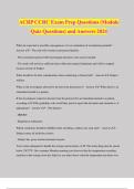 ACRP CCRC Exam Prep Questions (Module Quiz Questions) and Answers 2024
