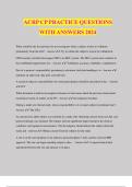 ACRP CP PRACTICE QUESTIONS WITH ANSWERS 2024