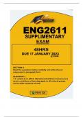 ENG2611 SUPP EXAM DUE 17 JANUARY 2024