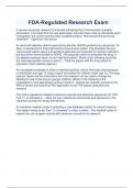 FDA-Regulated Research Exam