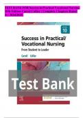 BEST ANSWERS TEST BANK FOR Success in Practical Vocational Nursing  10th Edition Carrol Collier | Complete Chapters Rated  A+ 2024/2025 