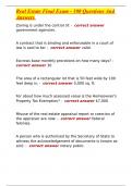 Real Estate Final Exam - 100 Questions And Answers 