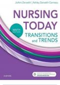 BEST ANSWERS Test Bank - Nursing Today: Transition and Trends, 9th Edition  (Zerwekh, 2023), Chapter 1-26 | Graded A+ 2024/2025 EXAM