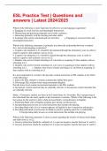 ESL 154 &vert;Exam &vert; Latest Bundle