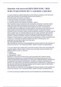 Question And Answered&rpar; HESI MED SURG   MED SURG 55 QUESTIONS RN V1 GRADED A 2022-2023 