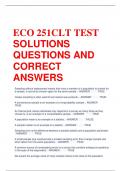 UPDATED ECO 251CLT TEST SOLUTIONS QUESTIONS AND CORRECT ANSWERS