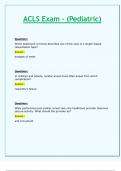 ACLS Exam Pediatric Latest 2024 &sol; 2025 &lowbar; 100&percnt; Correct