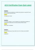 ACLS Certification Exam Quiz Latest 2024&sol;25