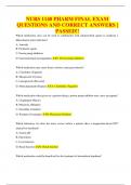 NURS 1140 PHARM FINAL EXAM  QUESTIONS AND CORRECT ANSWERS |  PASSED!!