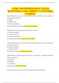 NURS 1140 PHARM FINAL EXAM  QUESTIONS AND CORRECT ANSWERS &vert;  PASSED&excl;&excl;
