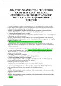 2024 ATI FUNDAMENTALS PROCTORED EXAM TEST BANK | 400 EXAM QUESTIONS AND CORRECT ANSWERS WITH RATIONALES | PROFESSOR VERIFIED
