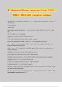 Professional Home Inspector Exam NHIE / TREC 2024 with complete solution