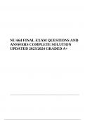 NU 664 FINAL EXAM QUESTIONS AND ANSWERS COMPLETE UPDATED 2024 (GRADED A+)