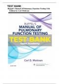 Test Bank for Ruppel’s Manual of Pulmonary Function Testing 11th Edition Mottram Chapter 1 - 13 Updated Guide 2022