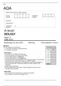 AQA A-level BIOLOGY Paper 3 JUNE 2023 > FINAL QUESTION PAPER
