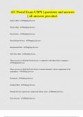 421 Postal Exam USPS &vert; questions and answers &vert; all answers provided