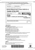 Pearson Edexcel Level 1/Level 2 GCSE (9–1) Urdu PAPER 1: Listening and understanding in Urdu Foundation Tier QP 2023
